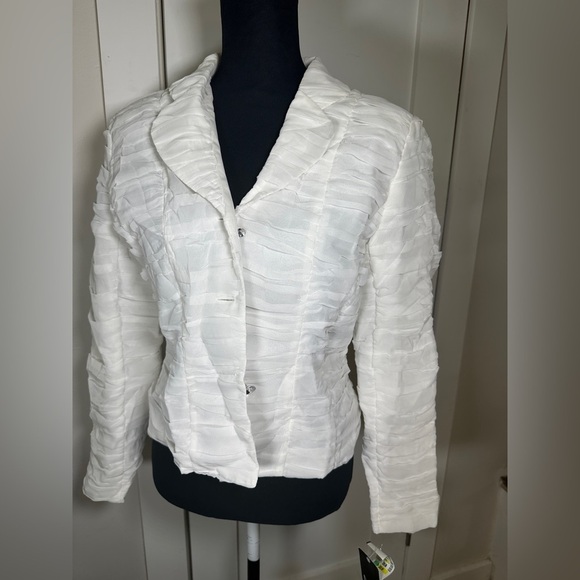 VINTAGE NWT MSK  Elegant White Women's Jacket - Picture 1 of 3